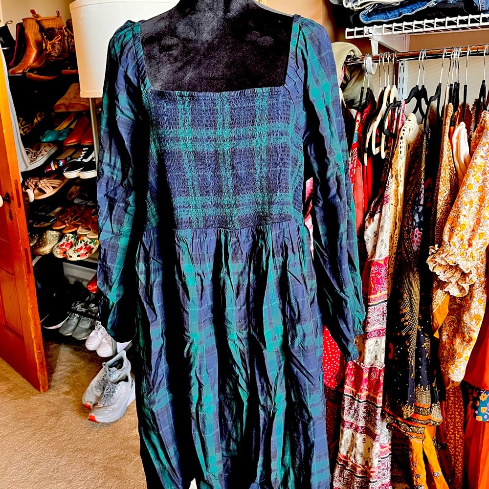 Old Navy Tartan Plaid MIDI Dress